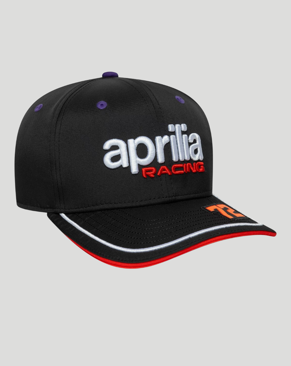 Aprilia Racing Replica Marco Bezzecchi 9SEVENTY Stretch Snap Adjustable Cap - Black - Imagen 4