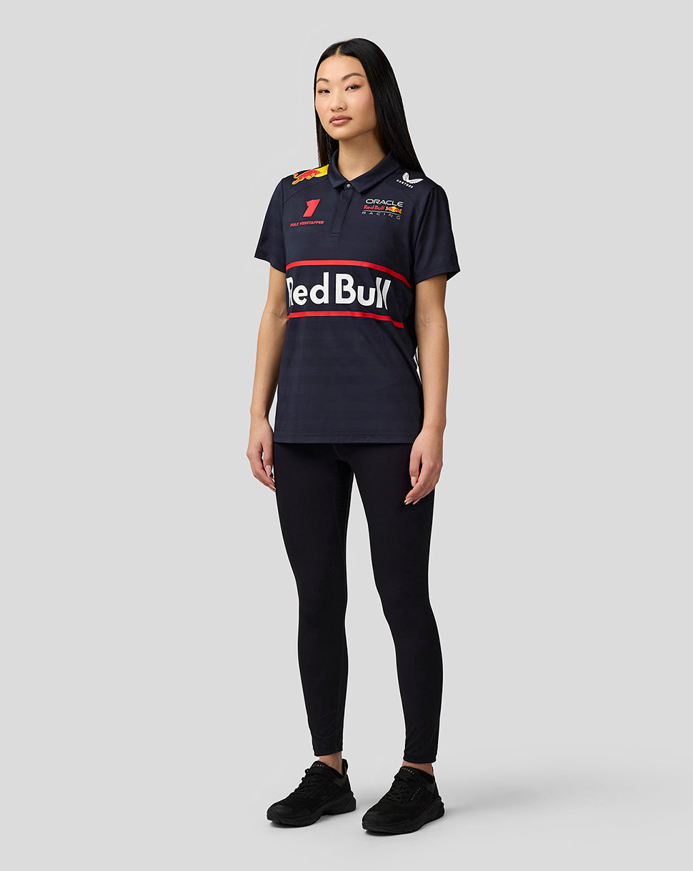 Oracle Red Bull Racing Womens Teamline Max Verstappen Short Sleeve Polo Shirt - Night Sky - Imagen 5