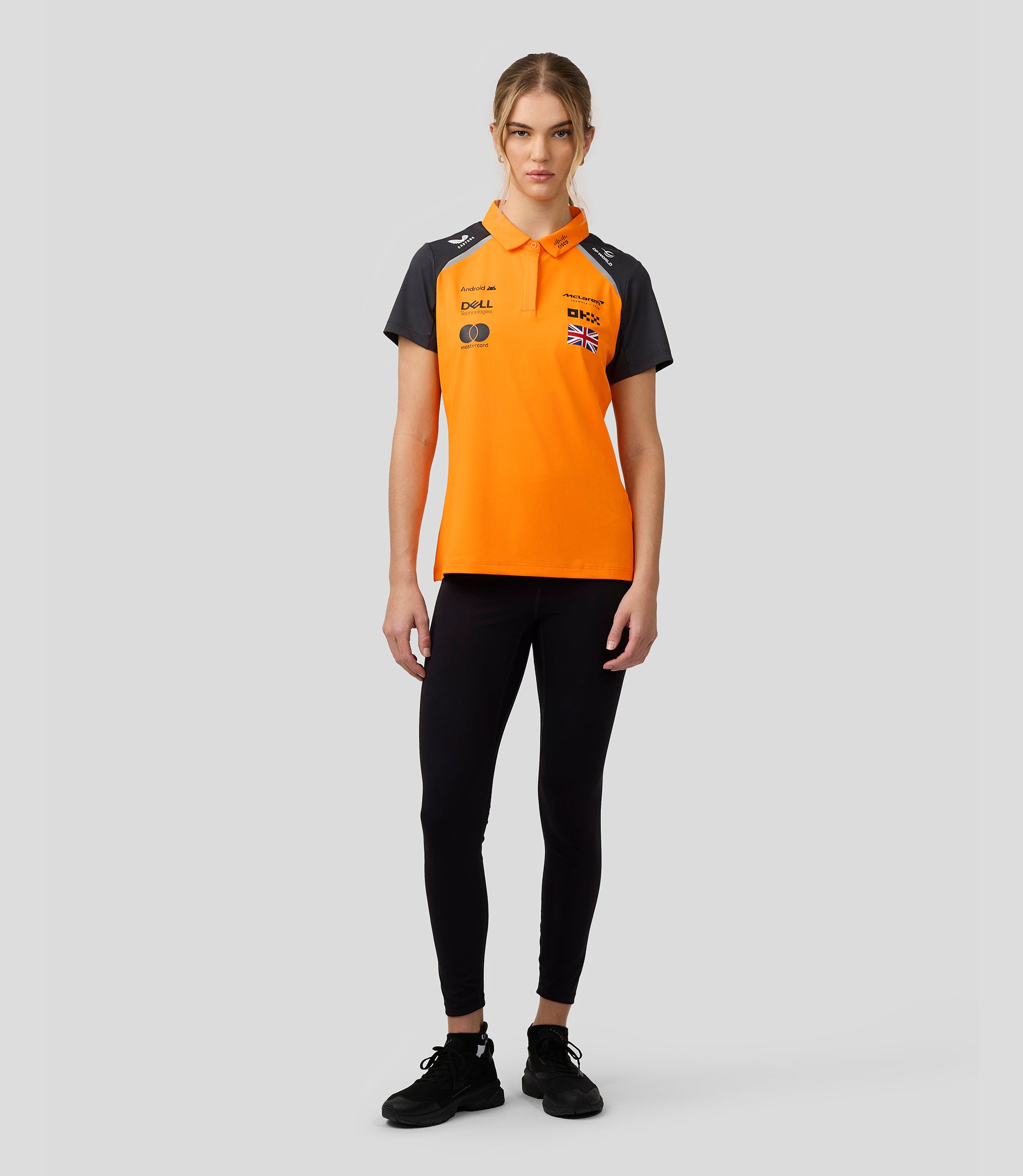 Official Womens McLaren Formula 1 Team Polo Shirt Lando Norris - Papaya/Phantom - Imagen 6