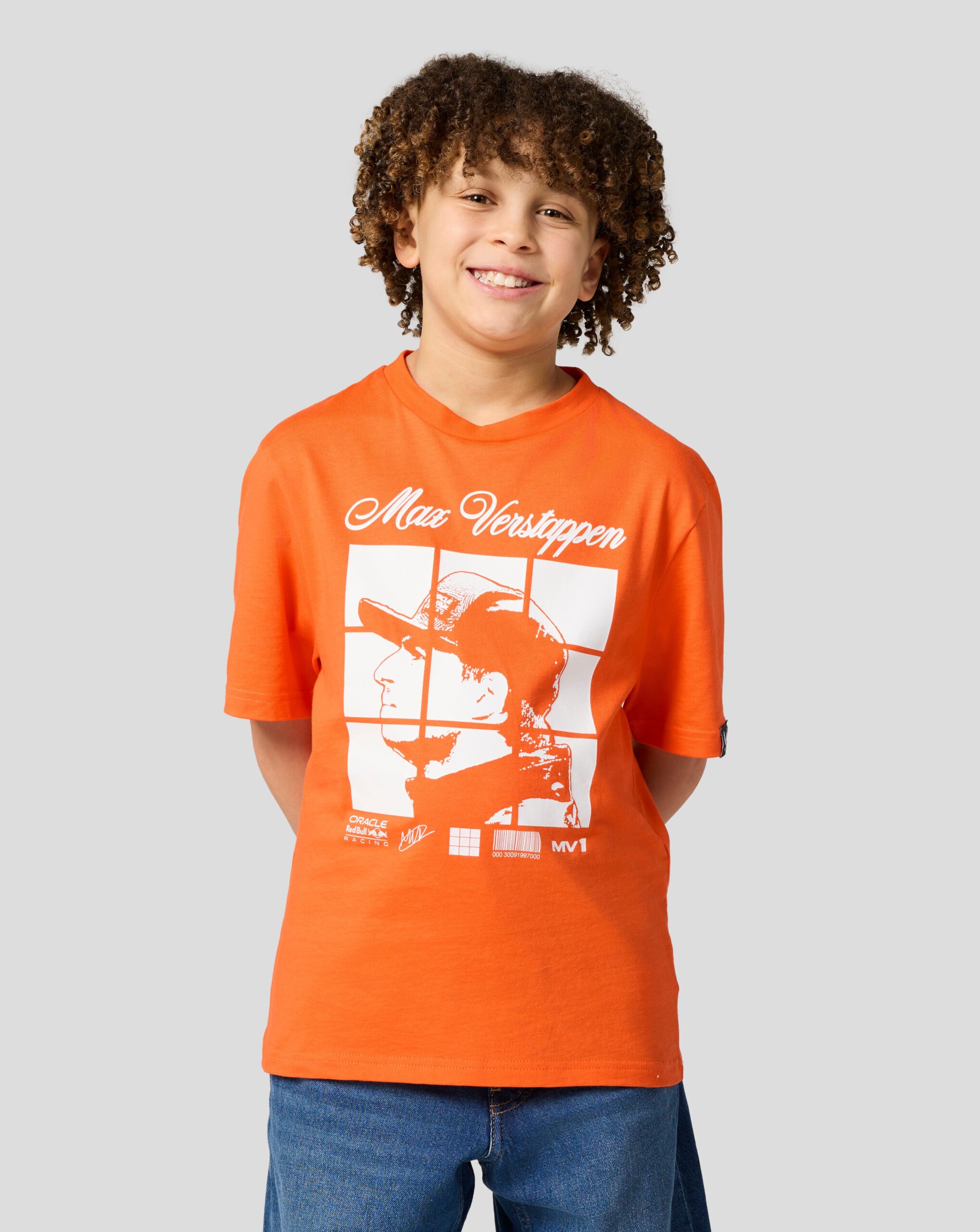 Oracle Red Bull Racing Junior Max Verstappen Puzzle T-Shirt - Exotic Orange