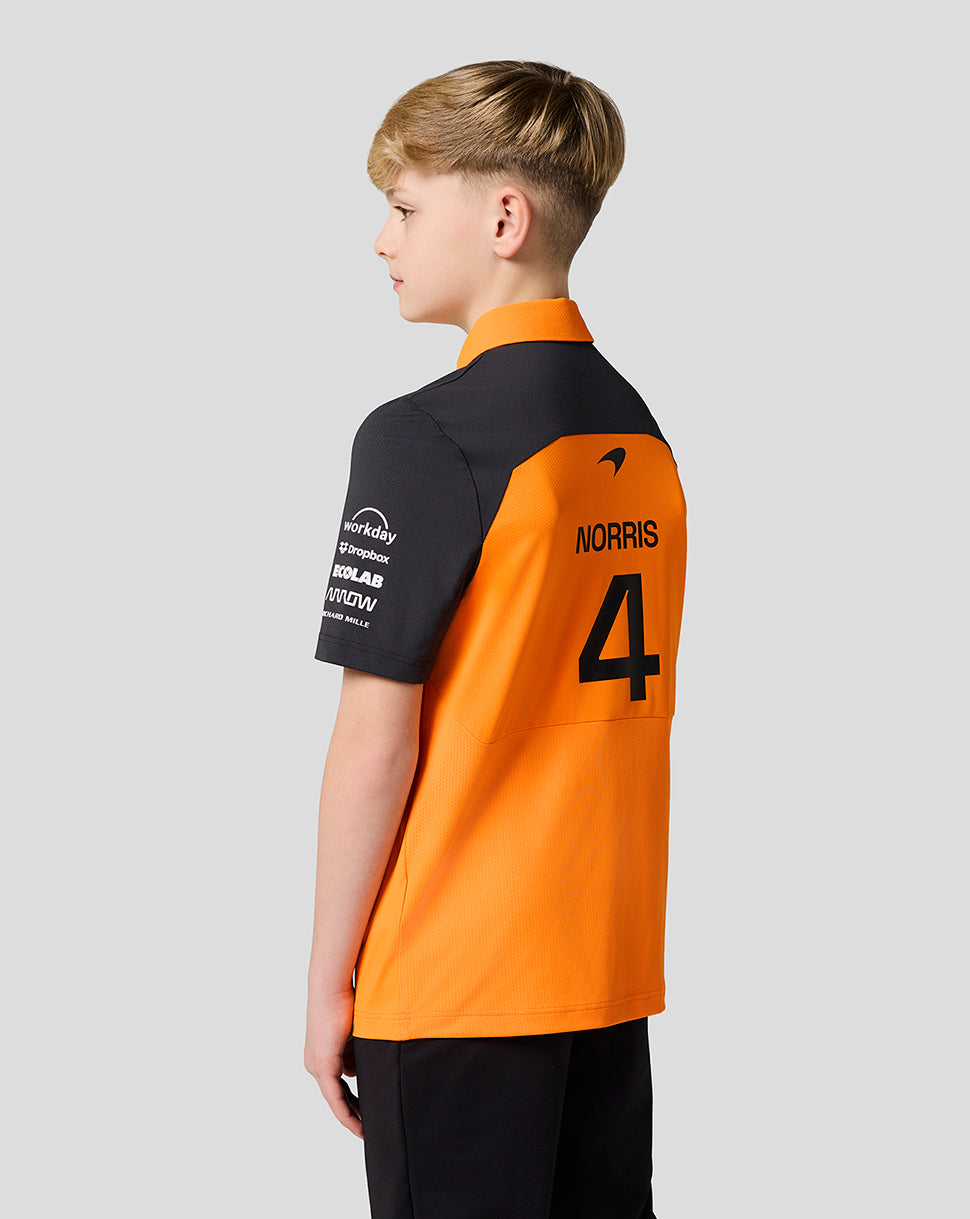 Official Junior McLaren Formula 1 Team Lando Norris Polo Shirt - Papaya/Phantom - Imagen 3