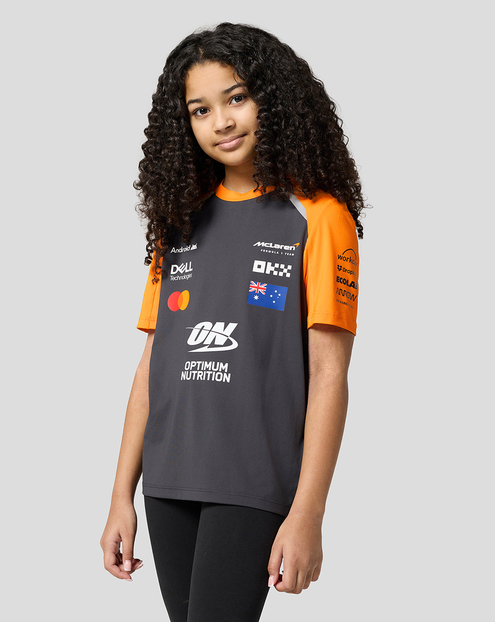 Official Junior McLaren Formula 1 Team Oscar Piastri Set Up T-Shirt - Phantom/Papaya - Imagen 6