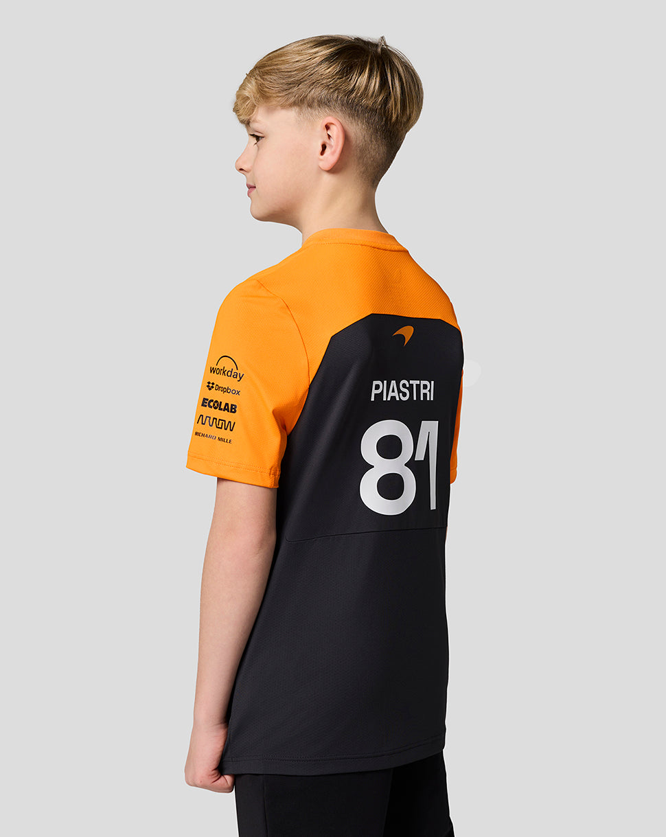 Official Junior McLaren Formula 1 Team Oscar Piastri Set Up T-Shirt - Phantom/Papaya - Imagen 3