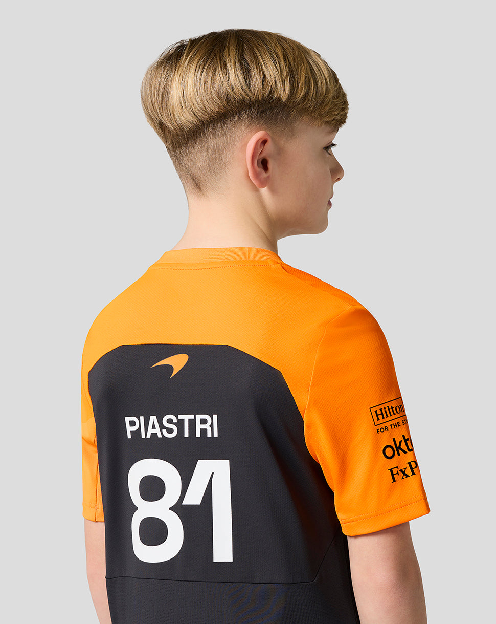 Official Junior McLaren Formula 1 Team Oscar Piastri Set Up T-Shirt - Phantom/Papaya - Imagen 5