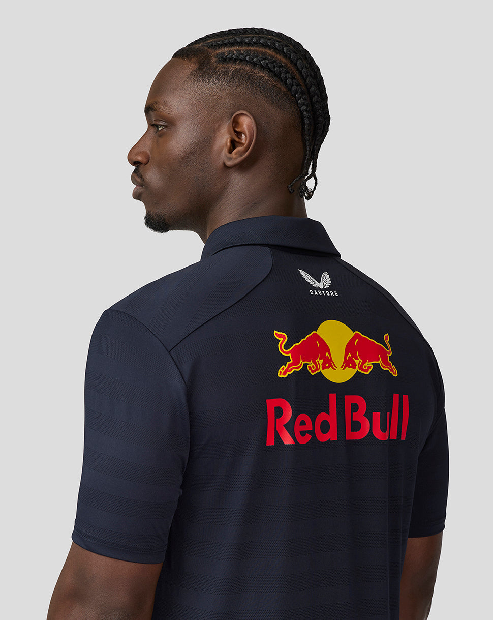 Oracle Red Bull Racing Mens Teamline Short Sleeve Polo Shirt Max Verstappen - Night Sky - Imagen 5