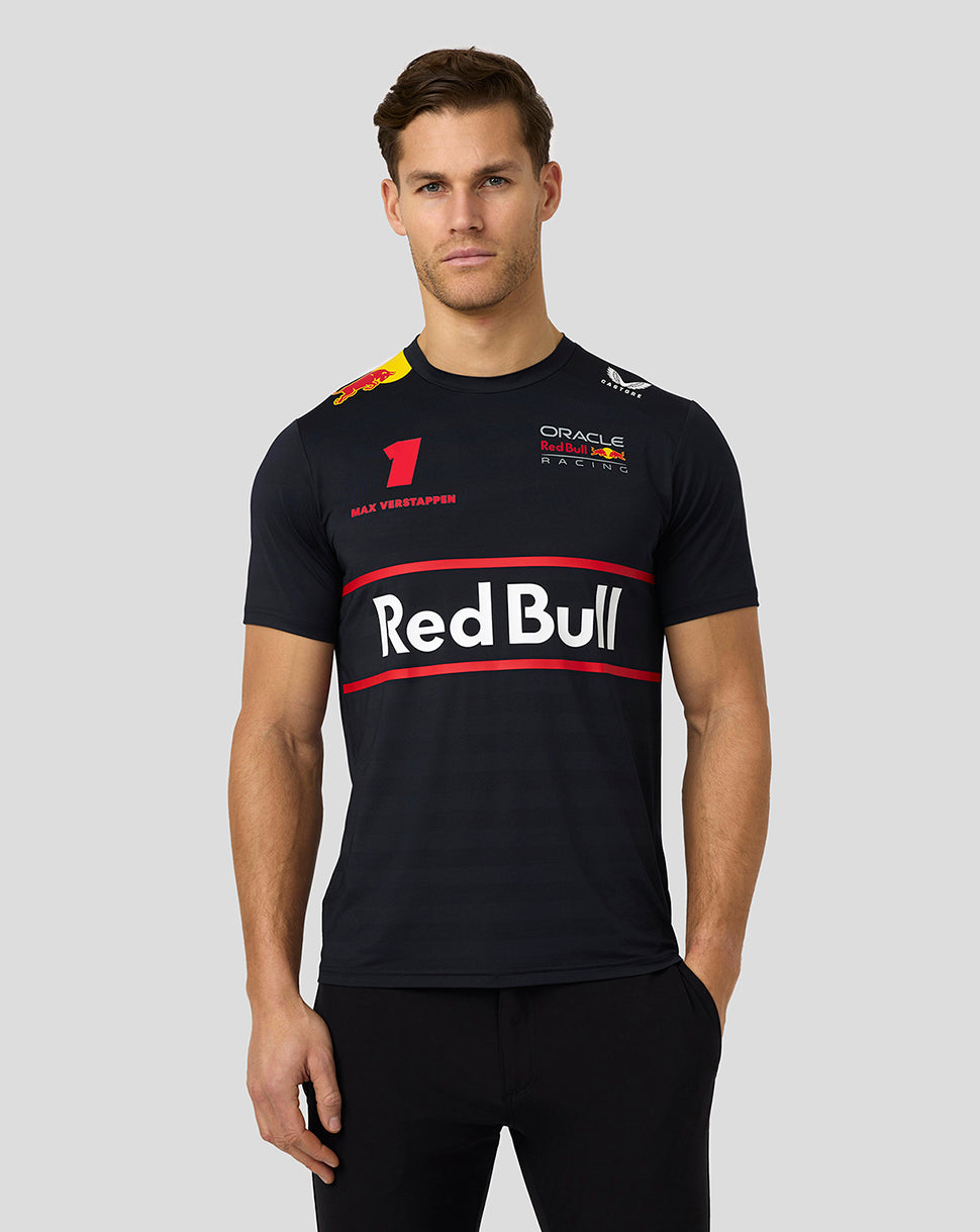 Oracle Red Bull Racing Mens Teamline Max Verstappen Set Up T-Shirt - Night Sky - Imagen 3