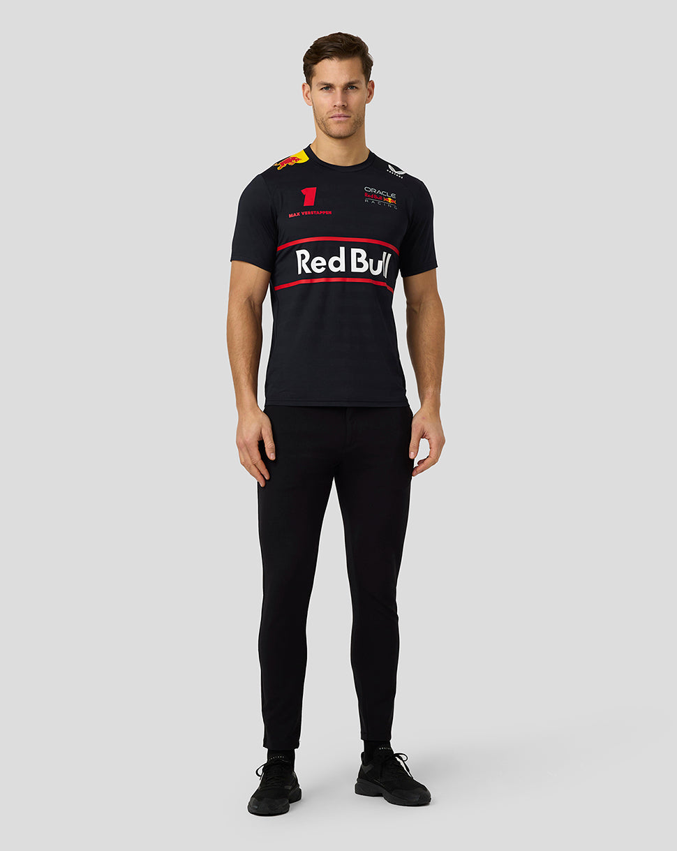 Oracle Red Bull Racing Mens Teamline Max Verstappen Set Up T-Shirt - Night Sky - Imagen 6