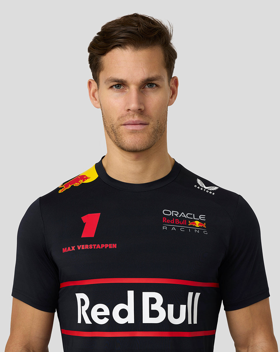 Oracle Red Bull Racing Mens Teamline Max Verstappen Set Up T-Shirt - Night Sky - Imagen 4