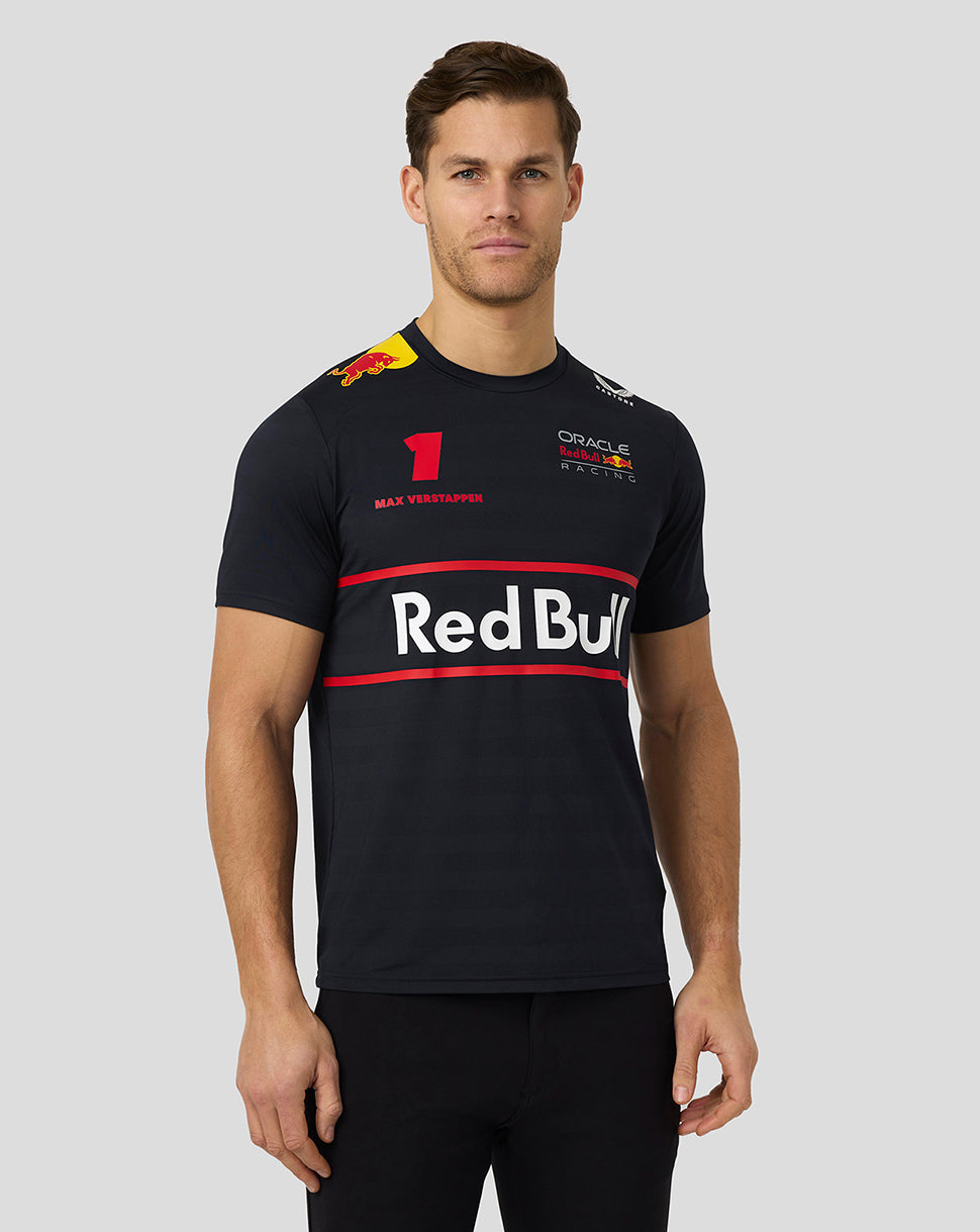 Oracle Red Bull Racing Mens Teamline Max Verstappen Set Up T-Shirt - Night Sky