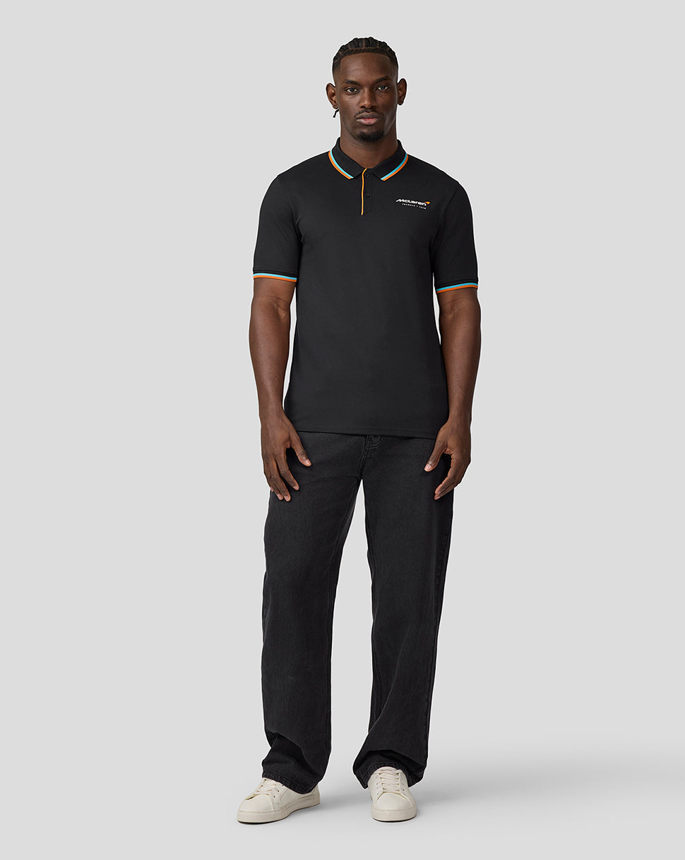 Mens Core Essentials Polo - Black - Imagen 3