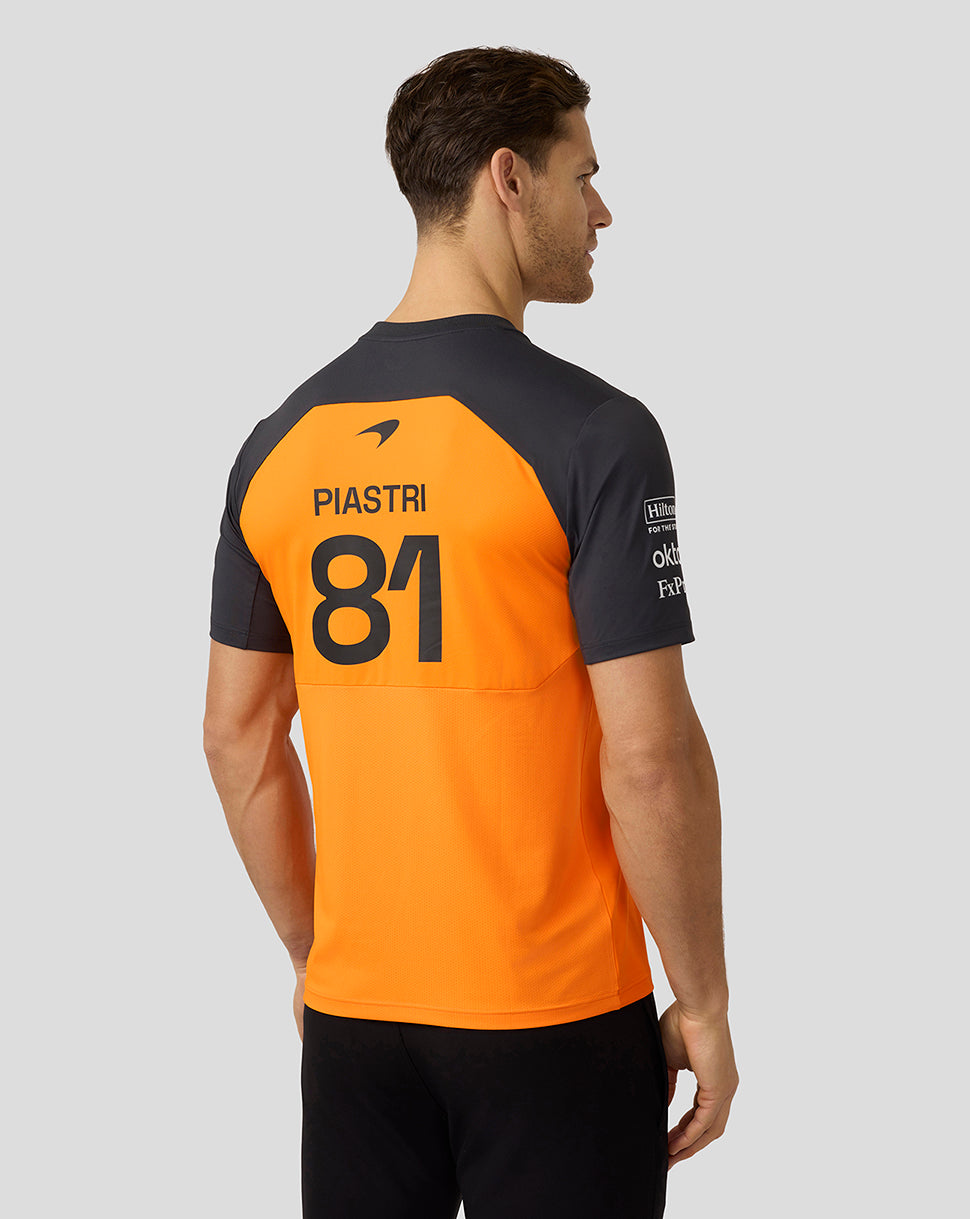 Official Mens McLaren Formula 1 Team Oscar Piastri Set Up T-Shirt - Papaya/Phantom - Imagen 3
