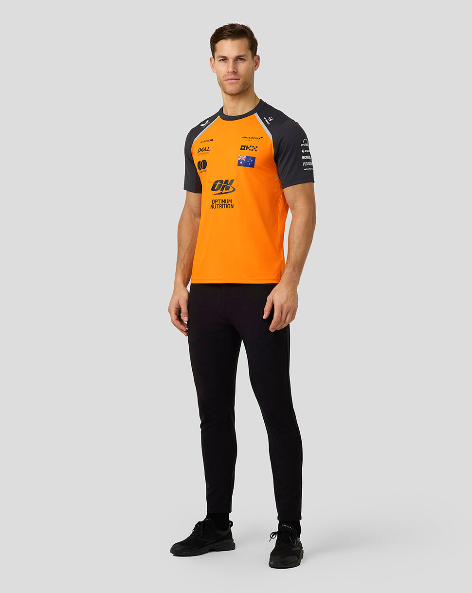 Official Mens McLaren Formula 1 Team Oscar Piastri Set Up T-Shirt - Papaya/Phantom - Imagen 6