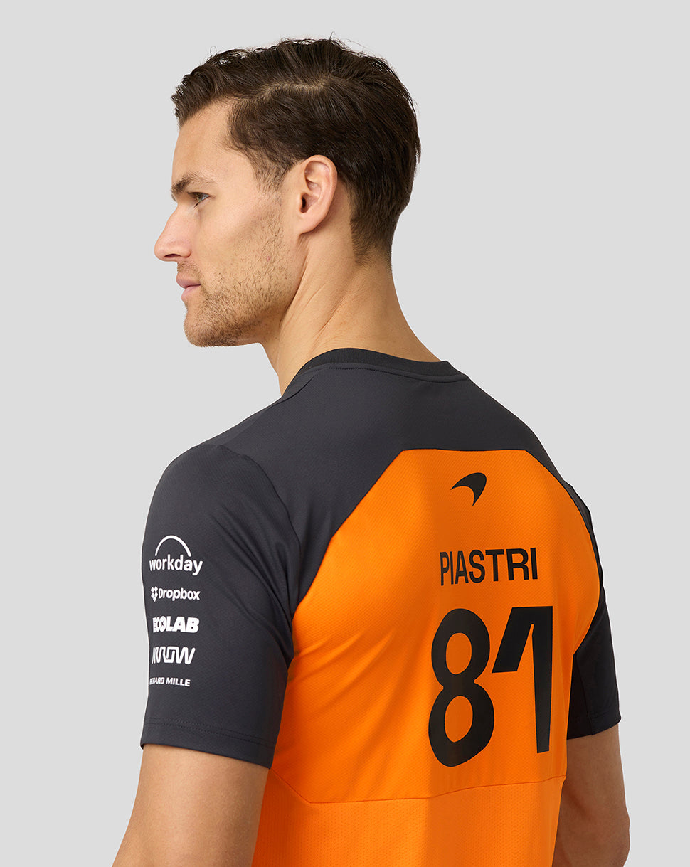 Official Mens McLaren Formula 1 Team Oscar Piastri Set Up T-Shirt - Papaya/Phantom - Imagen 4