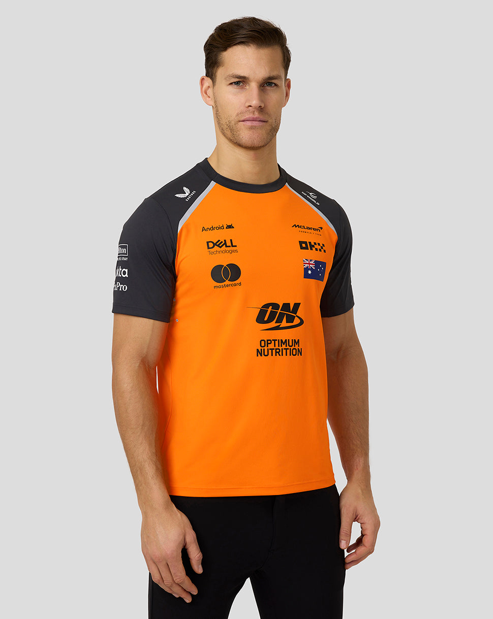 Official Mens McLaren Formula 1 Team Oscar Piastri Set Up T-Shirt - Papaya/Phantom - Imagen 5
