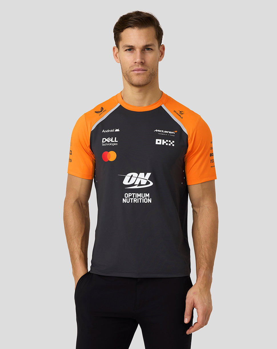 Official Mens McLaren Formula 1 Team Set Up T-Shirt - Phantom/Papaya - Imagen 4