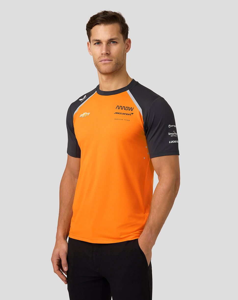 Official Mens McLaren IndyCar Team Set Up T-Shirt - Papaya/Phantom - Imagen 4