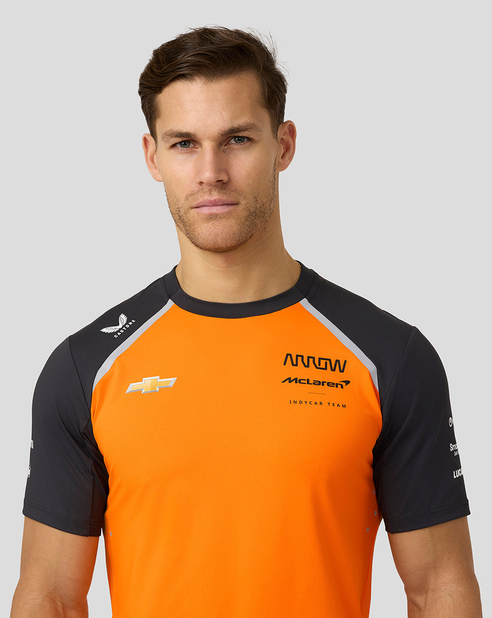 Official Mens McLaren IndyCar Team Set Up T-Shirt - Papaya/Phantom - Imagen 2