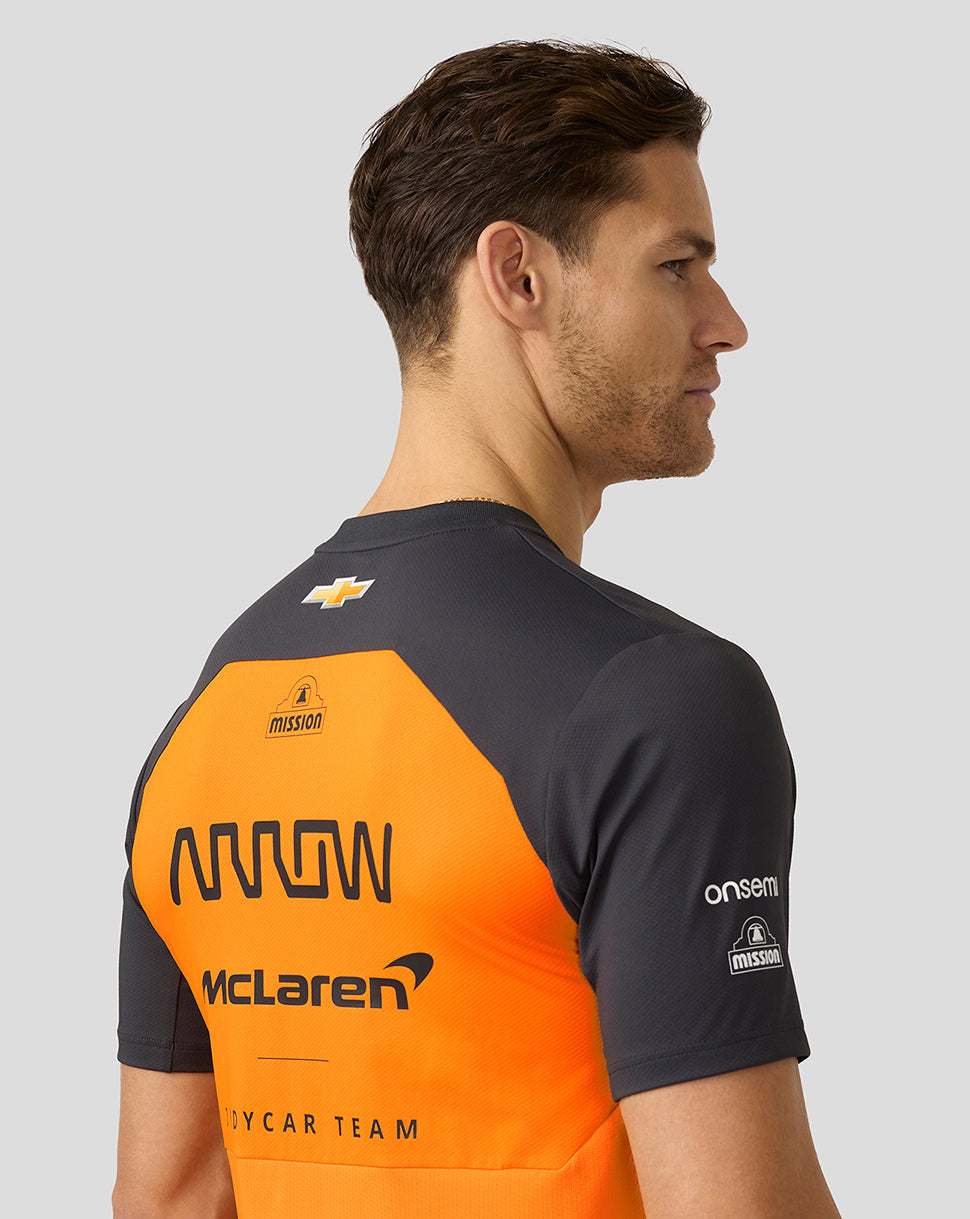 Official Mens McLaren IndyCar Team Set Up T-Shirt - Papaya/Phantom - Imagen 3