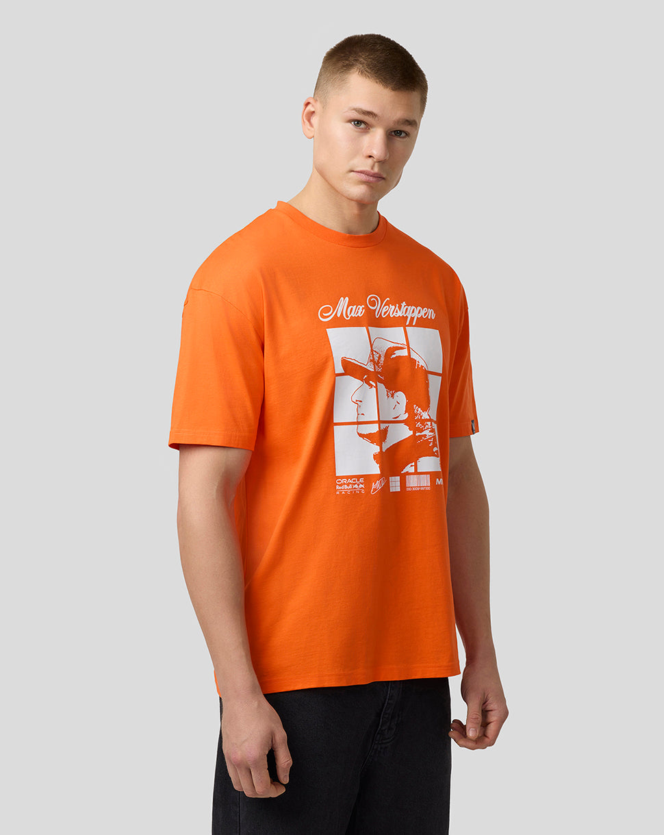 Oracle Red Bull Racing Unisex Max Verstappen Puzzle T-Shirt - Exotic Orange - Imagen 6
