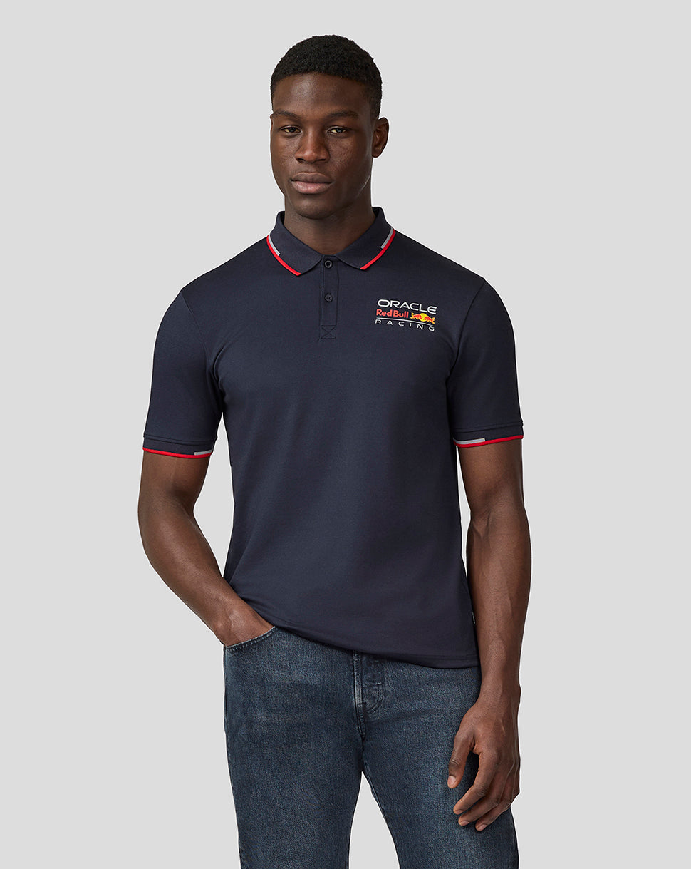 Oracle Red Bull Racing Unisex Core Polo Shirt With Full Colour Logo - Night Sky - Imagen 2