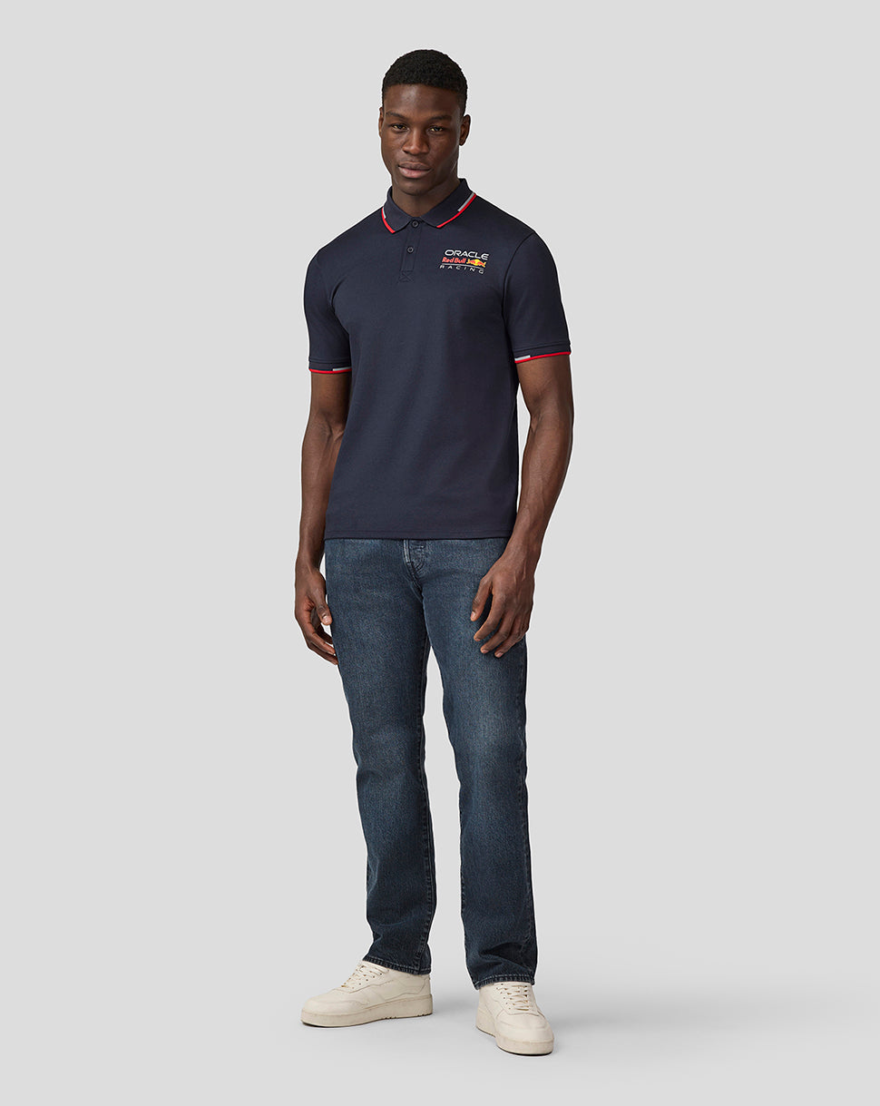 Oracle Red Bull Racing Unisex Core Polo Shirt With Full Colour Logo - Night Sky - Imagen 5
