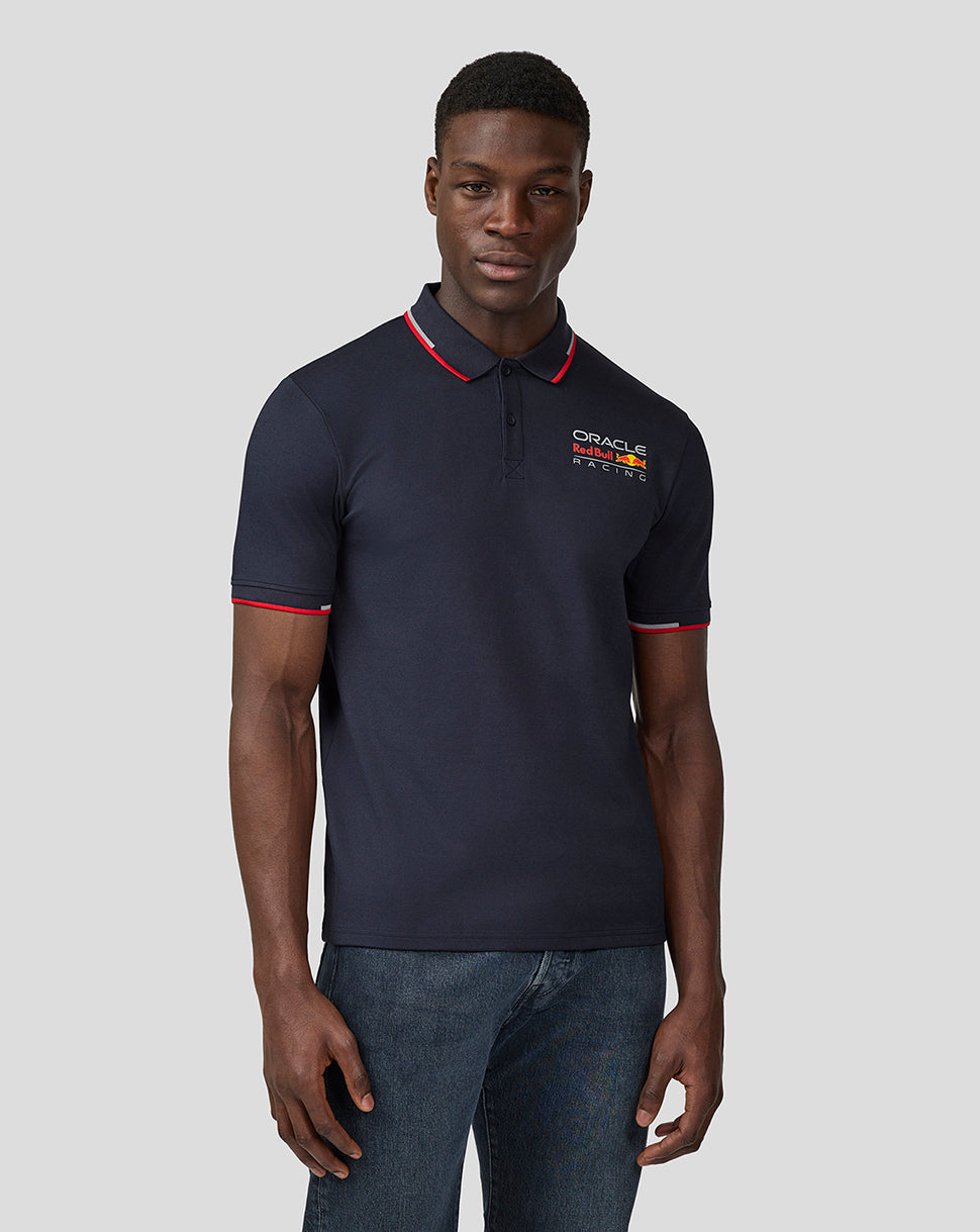 Oracle Red Bull Racing Unisex Core Polo Shirt With Full Colour Logo - Night Sky