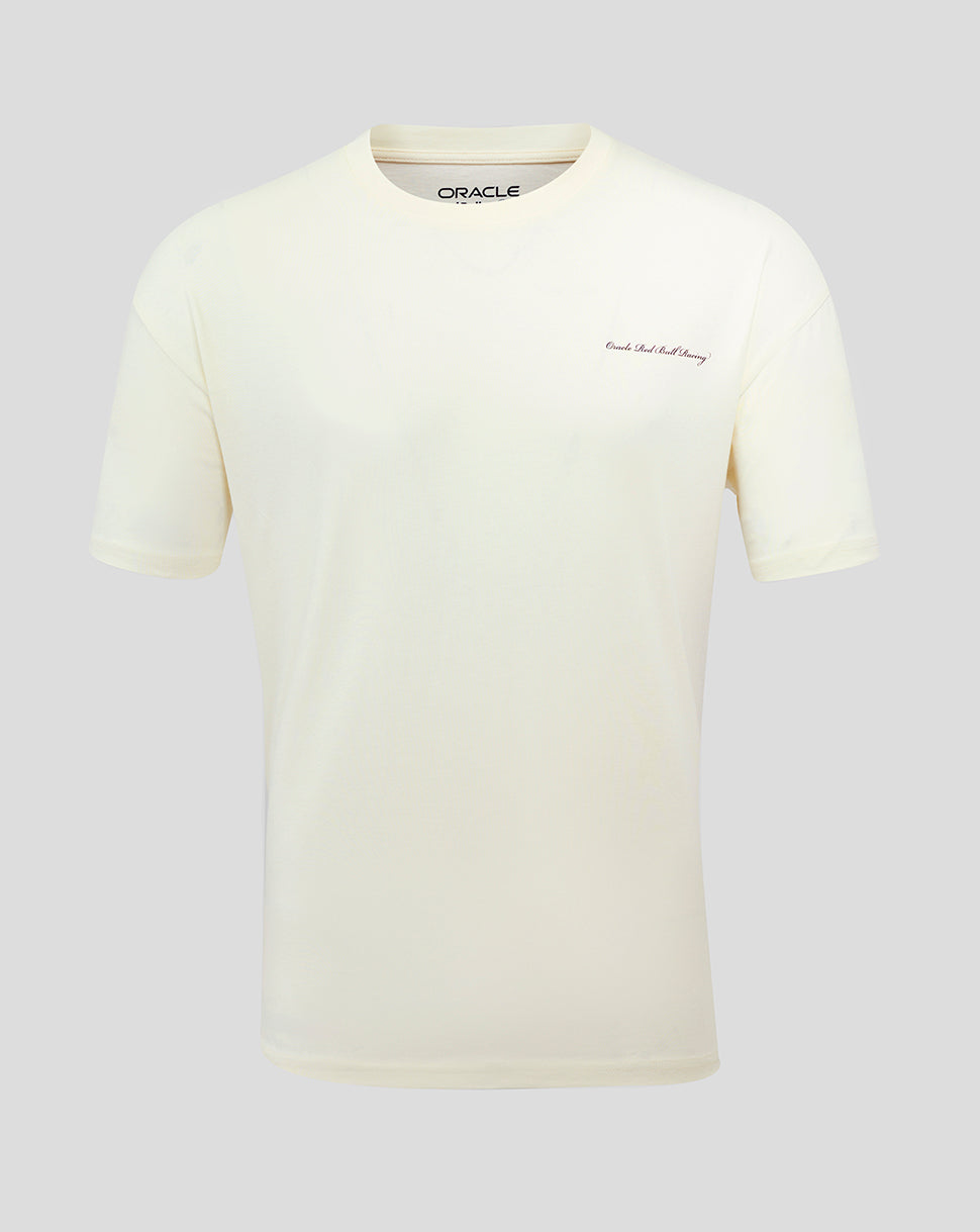 Oracle Red Bull Racing Unisex Heritage Script T-Shirt - Egret