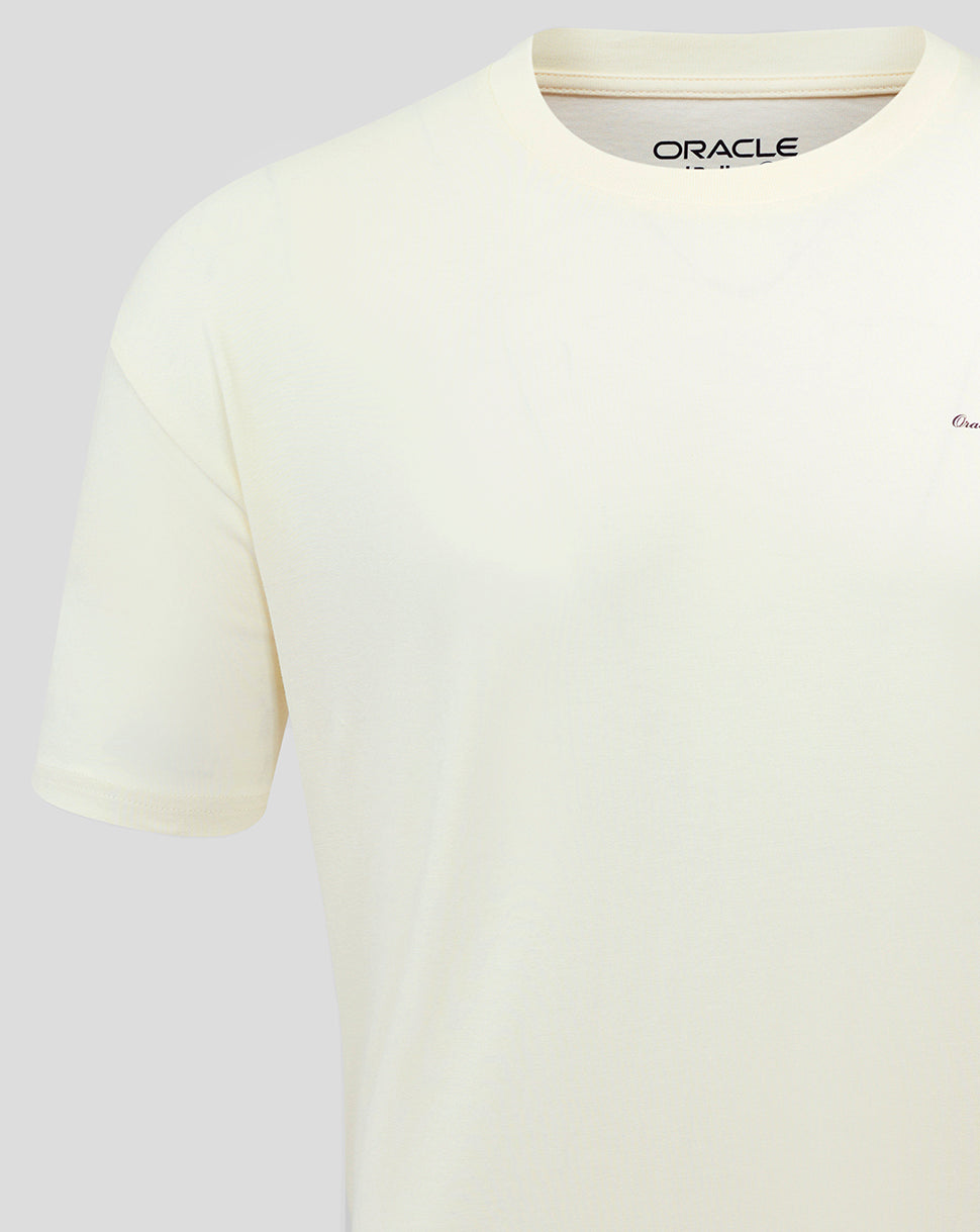 Oracle Red Bull Racing Unisex Heritage Script T-Shirt - Egret - Imagen 5