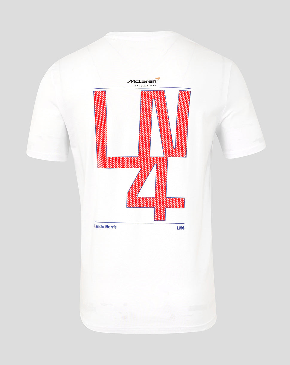 Unisex Lando Norris Silverstone T-Shirt - White - Imagen 2