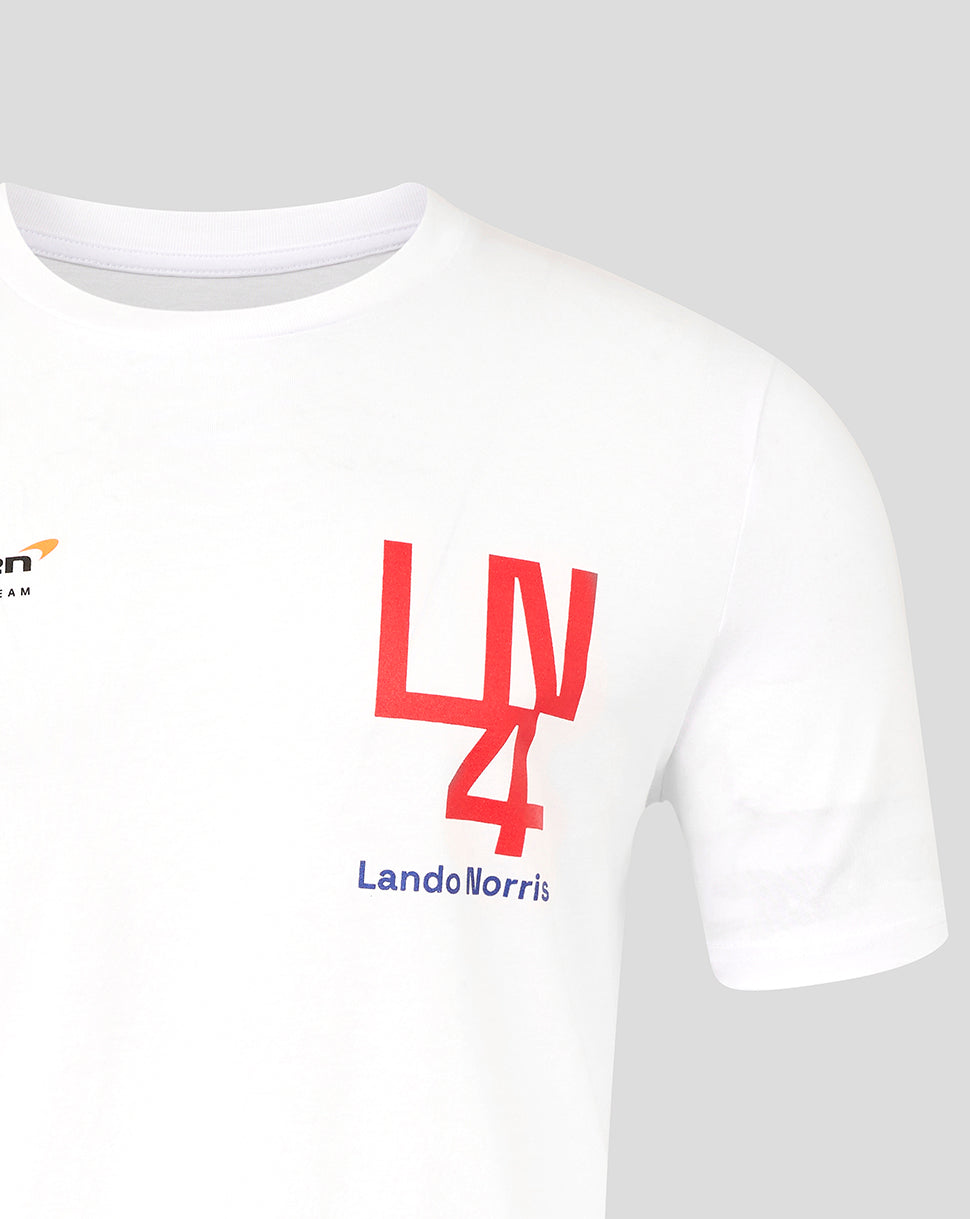 Unisex Lando Norris Silverstone T-Shirt - White - Imagen 4
