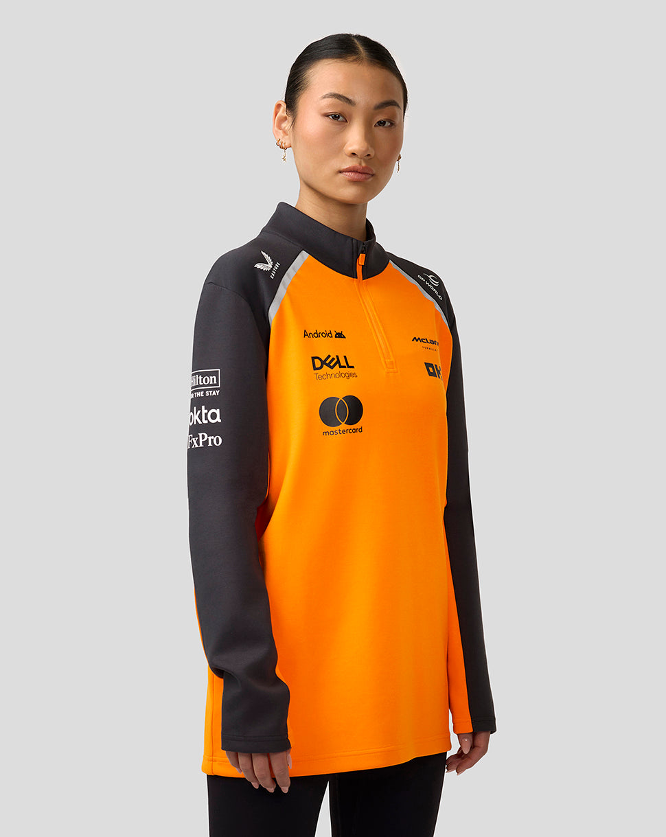 Official Unisex McLaren Formula 1 Team Quarter Zip Top - Papaya/Phantom - Imagen 2
