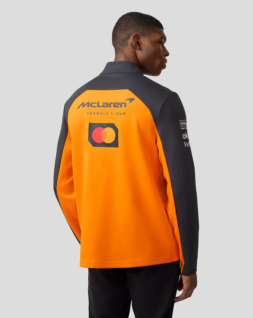 Official Unisex McLaren Formula 1 Team Quarter Zip Top - Papaya/Phantom - Imagen 5