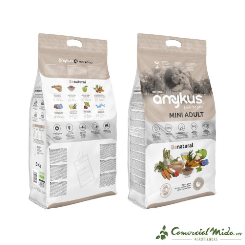 Amykus Original Mini Adult Pienso para Perros Adultos Raza Pequeña 3 kg