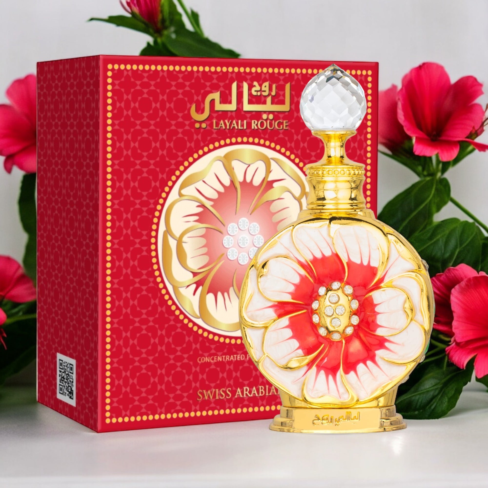 Layali Rouge By Swiss Arabian Perfume Oil for Women 0.51 Oz/15 ml - Imagen 3