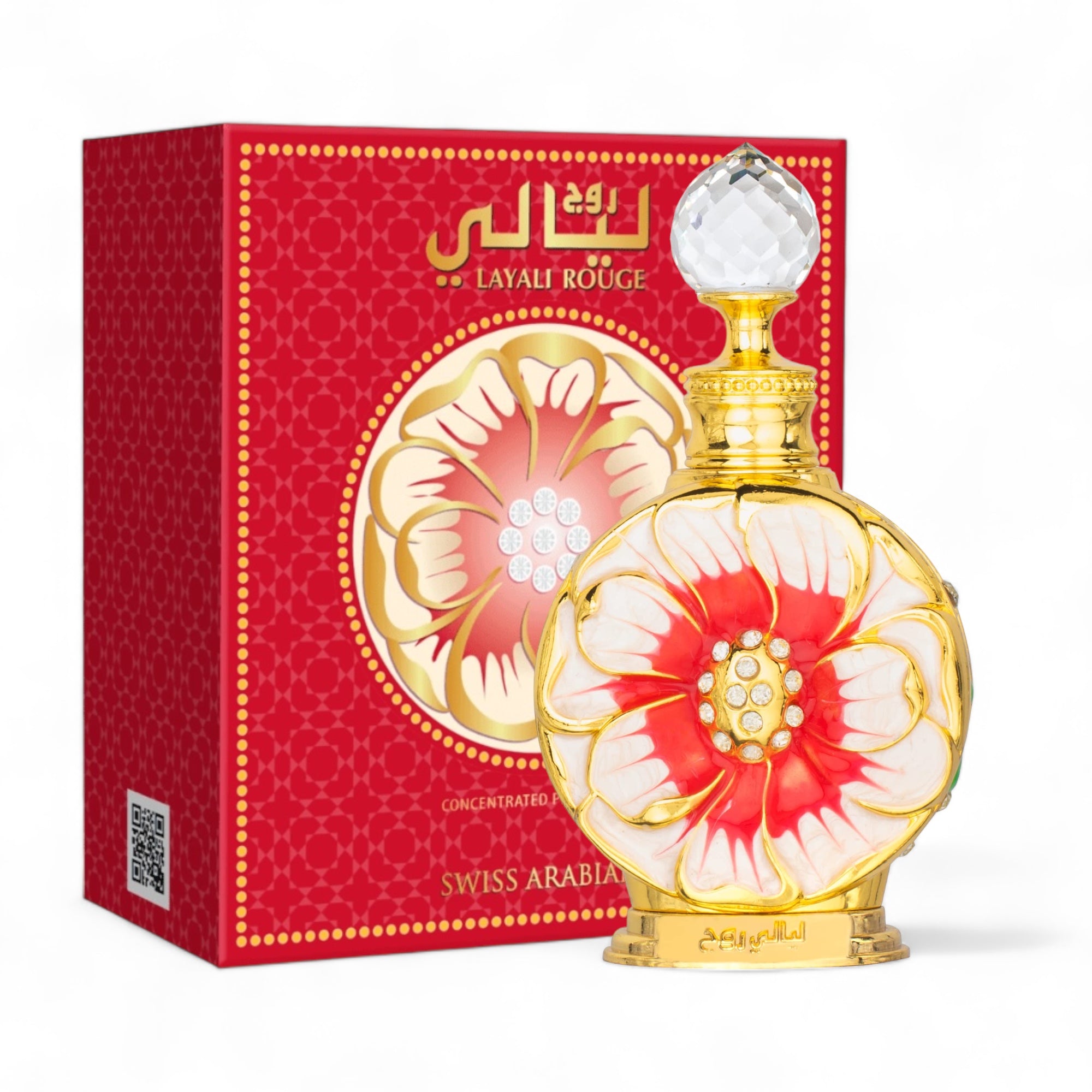 Layali Rouge By Swiss Arabian Perfume Oil for Women 0.51 Oz/15 ml - Imagen 2