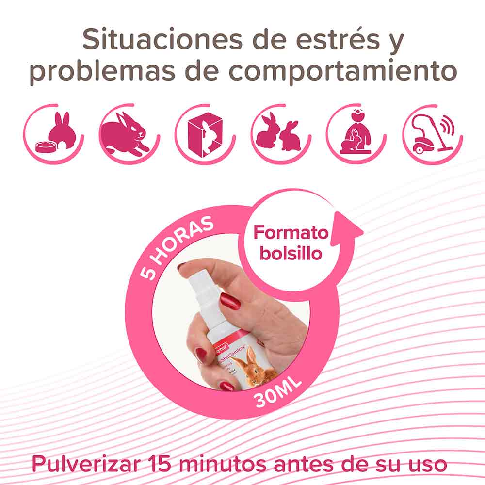 Spray difusor de feromonas calmantes para Conejos 30 ml RabbitComfort BEAPHAR - Imagen 2