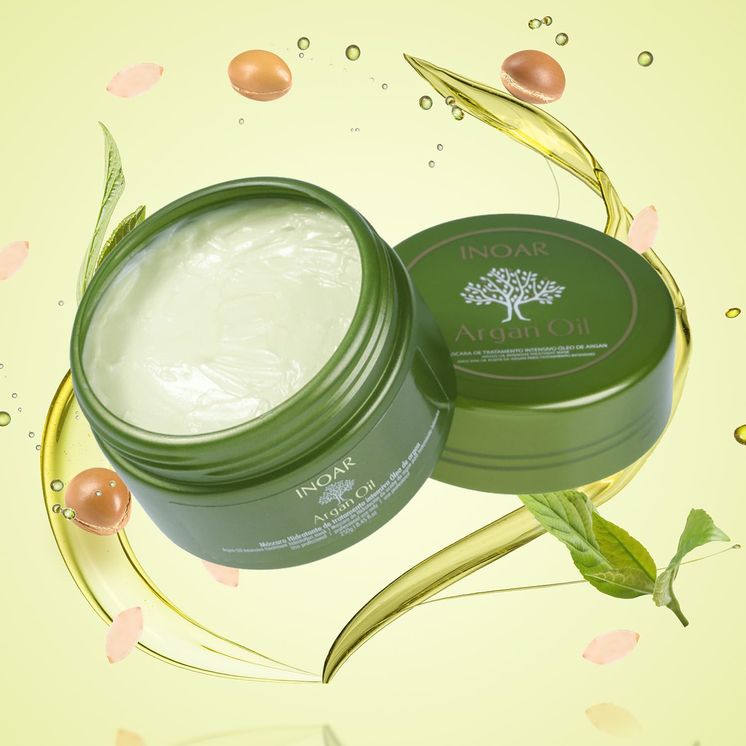 Inoar Argan Oil Moisturizing Hair Mask 250 g - Imagen 2