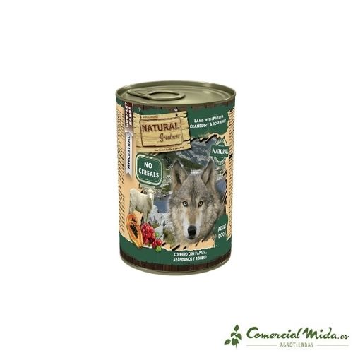 NATURAL GREATNESS Alimento umido completo per agnello 6 x 400gr per cani