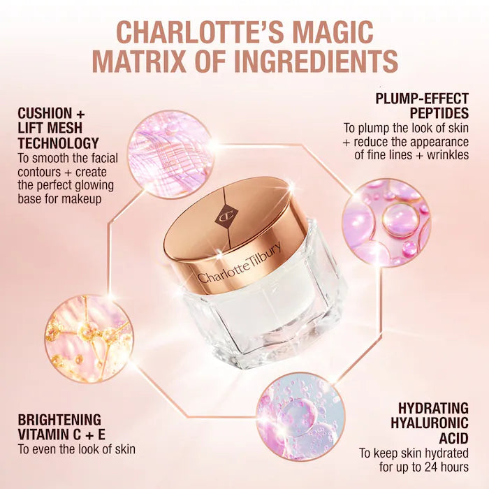 Charlotte Tilbury Magic Cream Anti-Aging Moisturizer with Hyaluronic Acid 1.7 oz/ 50 mL - Imagen 2