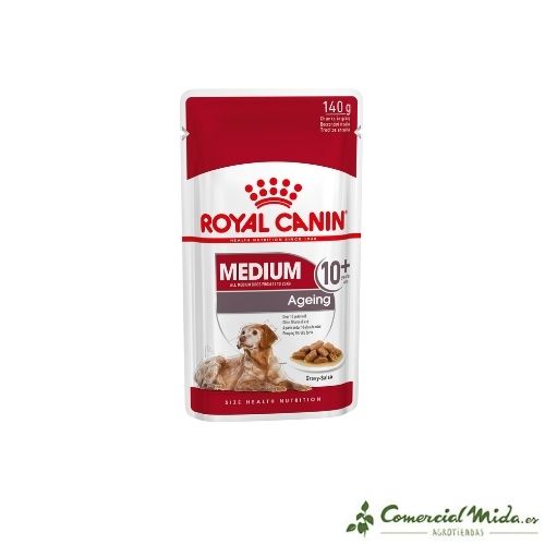 Alimenti ROYAL CANIN ADULT MEDIUM INVECCHIAMENTO 10+ UMIDO Cani Medio Senior 10x140gr - Imagen 2