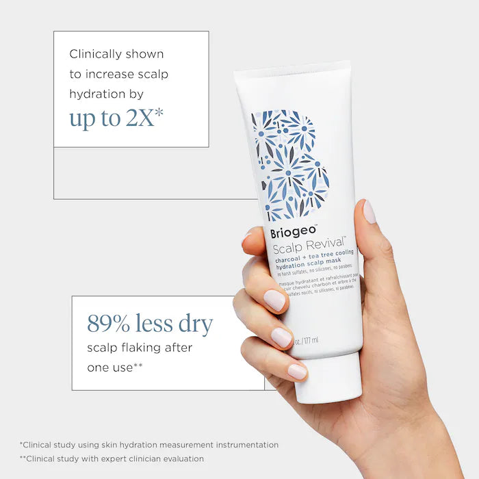 Briogeo Scalp Revival Charcoal + Tea Tree Cooling Hydration Mask for Dry, Itchy Scalp 6oz - Imagen 3