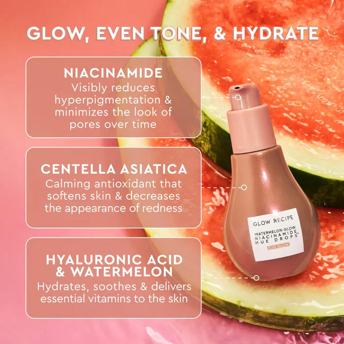 Glow Recipe Watermelon Glow Hue Drops Sun Glow Serum 1.35 oz / 40 mL - Imagen 3