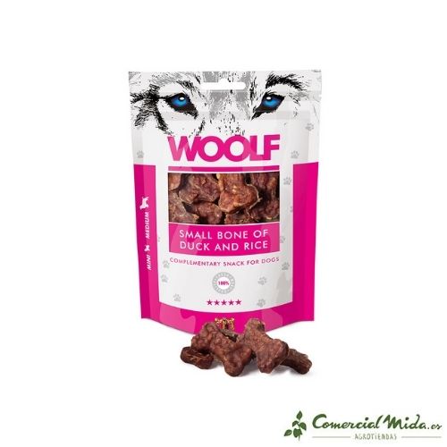 Snack WOOLF Osso d'Anatra e Riso 100 gr per Cani
