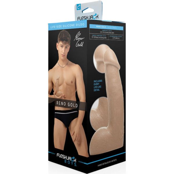FLESHJACK - RENO GOLD DILDO 19 CM - Imagen 2