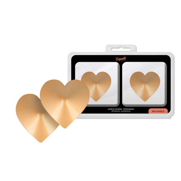 COQUETTE CHIC DESIRE - CUBRE PEZONES CORAZONES DORADOS - Imagen 2