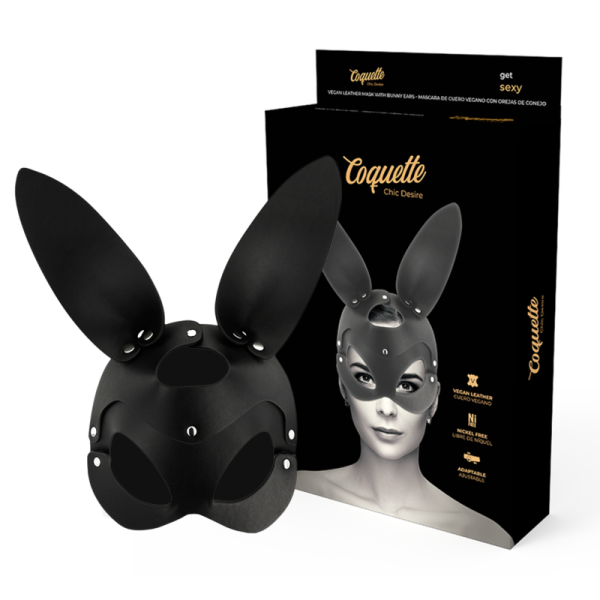 COQUETTE CHIC DESIRE - MASCARA CUERO VEGANO CON OREJAS DE CONEJO - Imagen 2