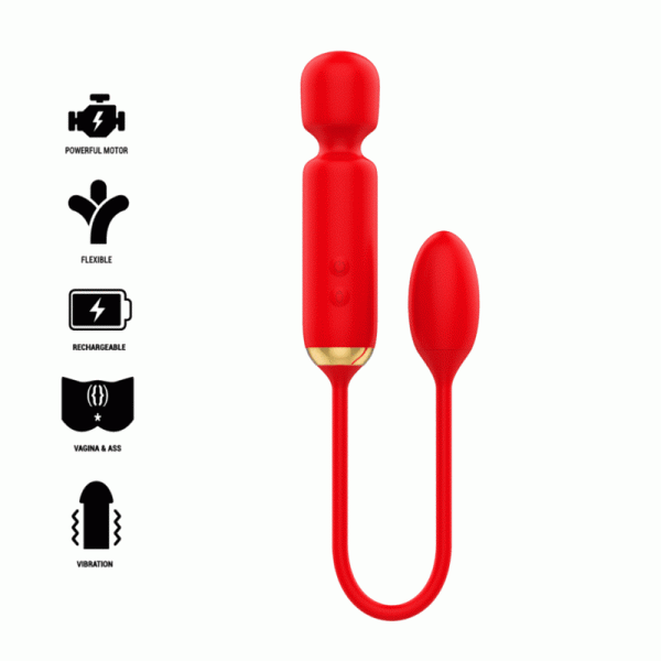 DOUBLE PLEASURE WAND + HUEVO VIBRADOR - Imagen 2