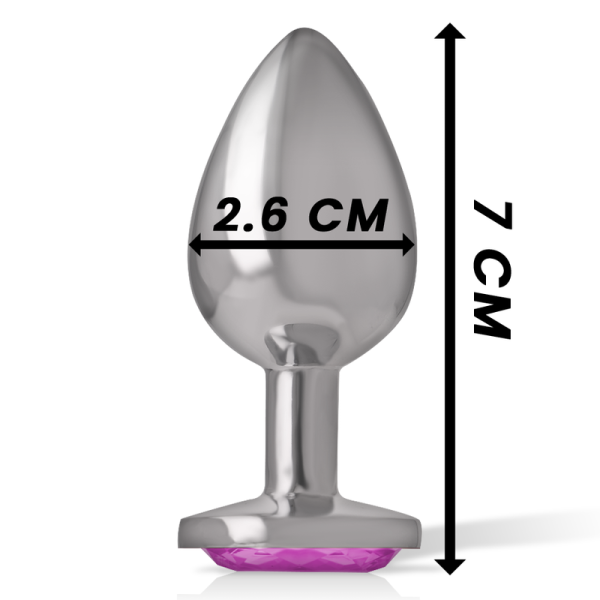 PLUG ANAL METAL ALUMINIO CORAZÓN ROSA TALLA S - Imagen 2