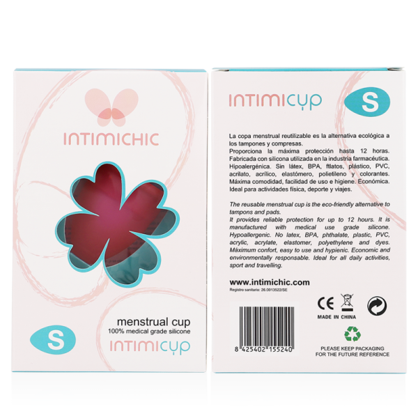 INTIMICHIC - COPA MENSTRUAL SILICONA MEDICA - TALLA S - Imagen 2