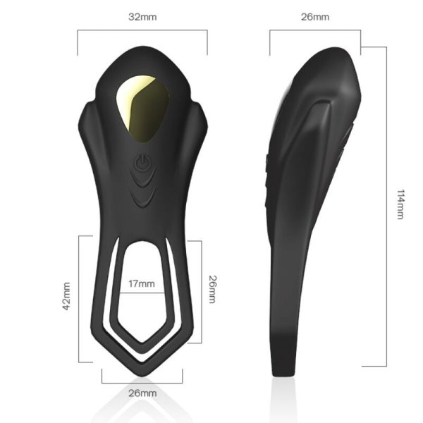 ARMONY - ROADSTER ANILLO VIBRADOR DOBLE CONTROL REMOTO NEGRO - Imagen 2